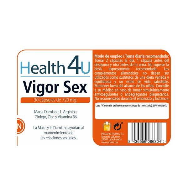 Vigor Sex H4U Favorece las relaciones sexuales precio DRUNI.es