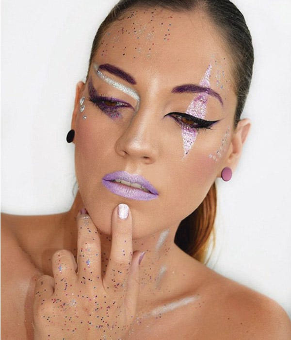 Las mejores 11 ideas de Maquillaje con purpurina  maquillaje con purpurina,  maquillaje de festival, maquillaje con glitter