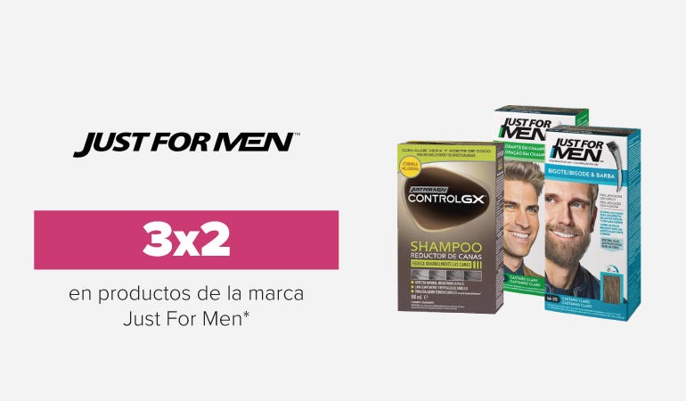 Descuento JUST FOR MEN