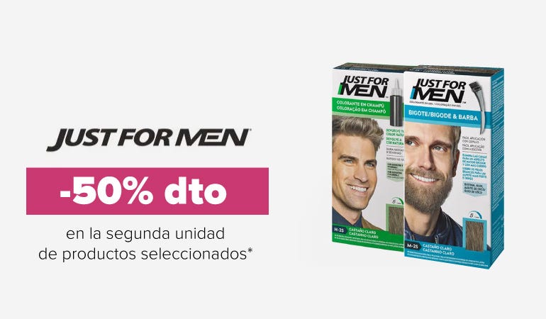 Descuento JUST FOR MEN