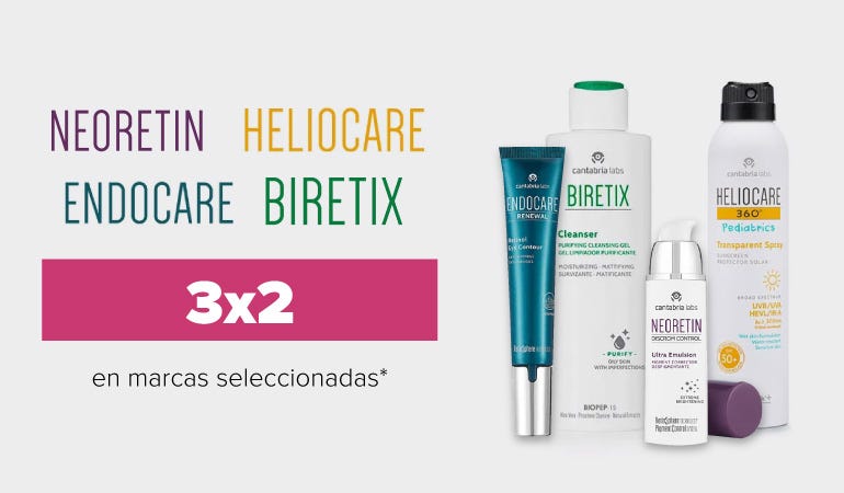 Descuento Endocare, Biretix, Neoretin, Helicoare